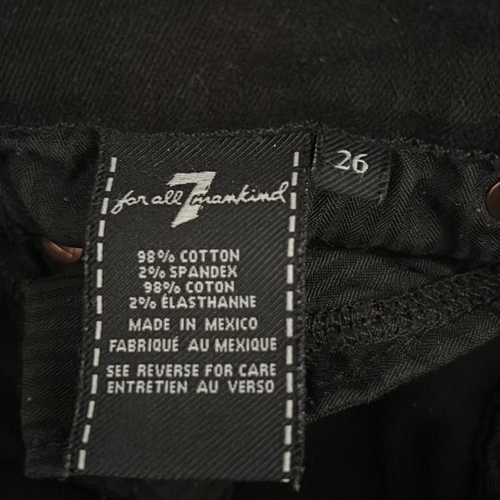 7 FOR ALL MANKIND women’s black skinny jeans - Picture 3 of 3
